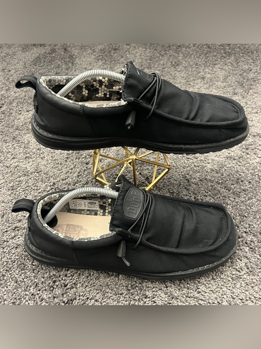 Hey Dude Wally Funk Anthracite Shoes Men’s Size 13 Black Toe Slip On Lightweight